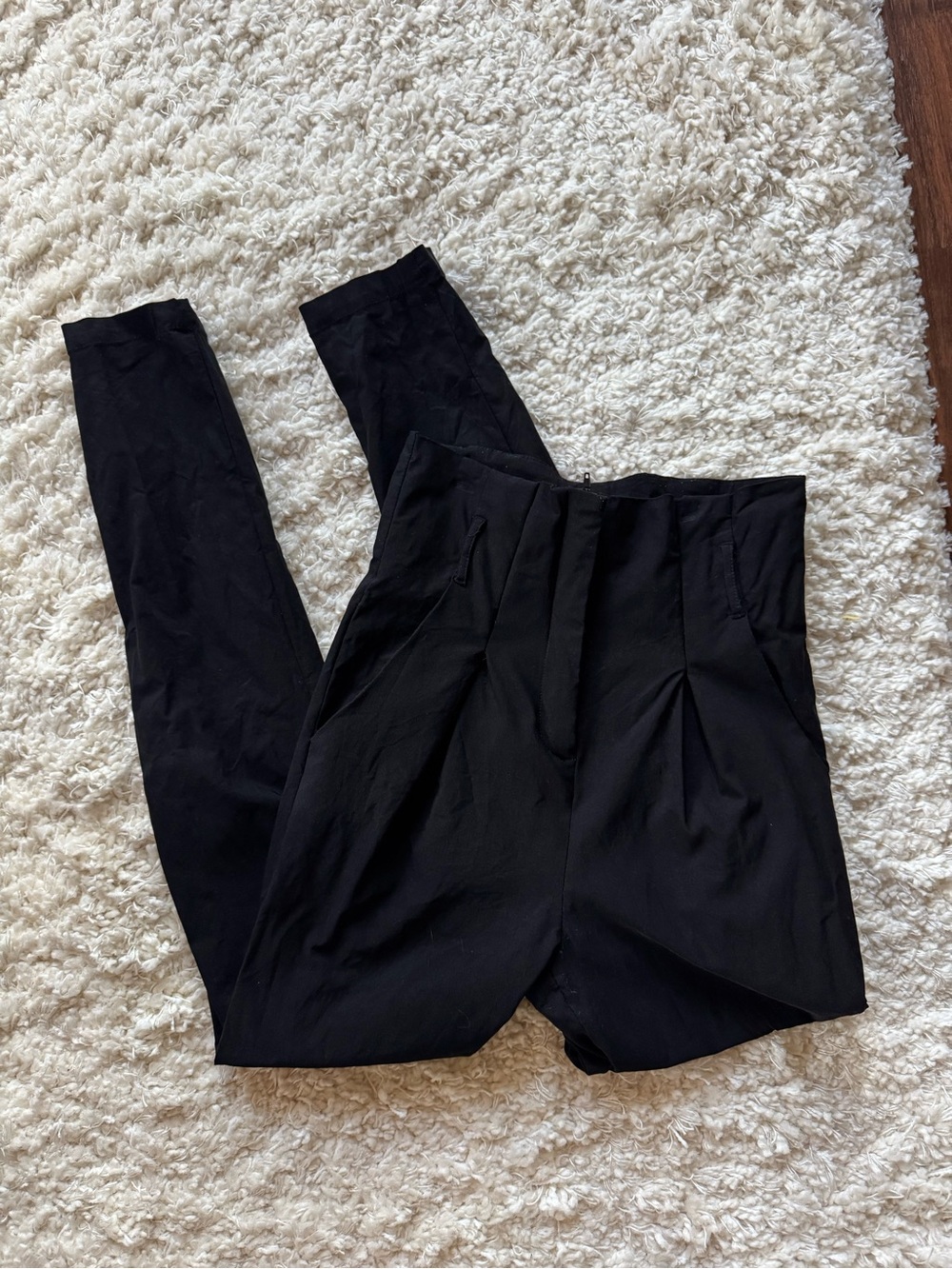 Windsor Black High-Rise Skinny Trousers
